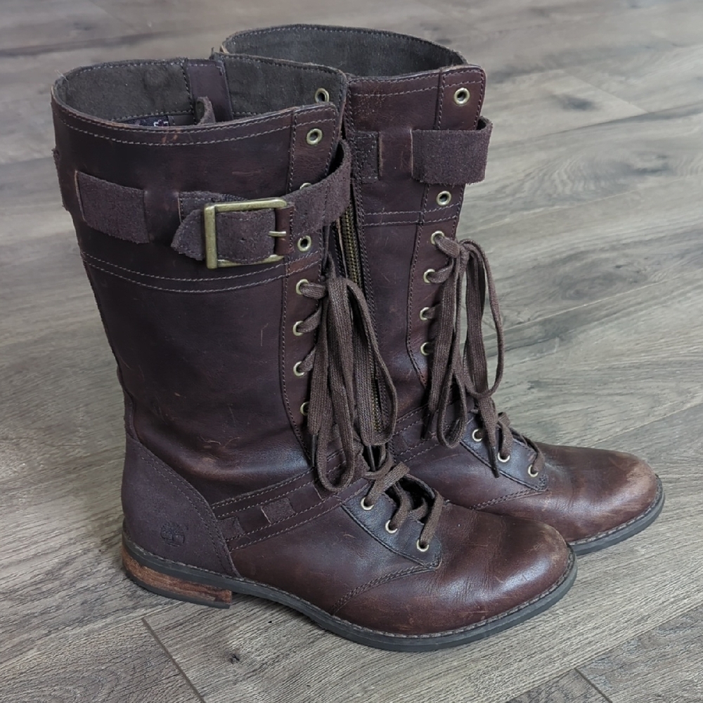 Timberland Dark Brown Lace-Up Boots